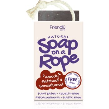 Friendly Soap Soap on a Rope Patchouli & Sandalwood săpun natural pe șnur - imagine 2